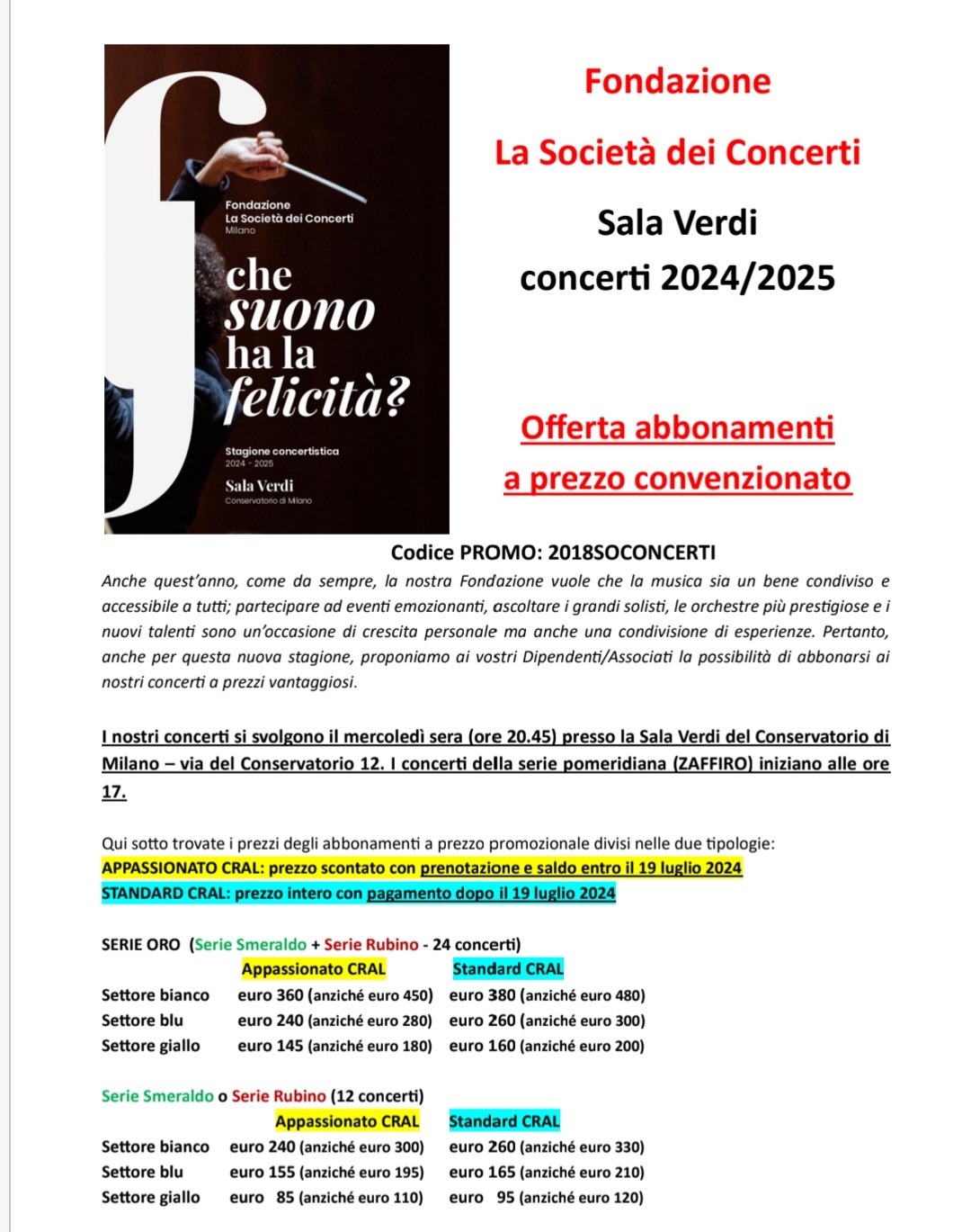 LA SOCIETÀ DEI CONCERTI. Il Conservatorio di Milano 