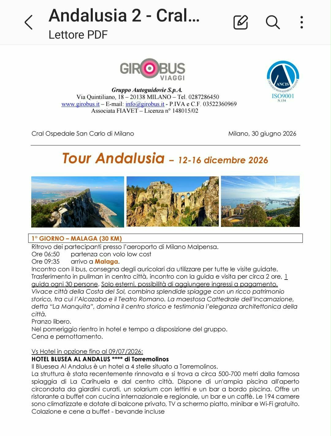 Tour dell'Andalusia 